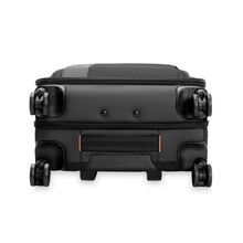 Load image into Gallery viewer, full bottom view of the black Briggs & Riley Global 21" Carry-on Expandable Spinner
