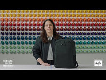 Load and play video in Gallery viewer, Multiple life shots followed by features of the Kaslo. Designed as a modern simple backpack made of recycled materials, with multiple compartments.
