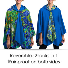Load image into Gallery viewer, Reversible Rain Poncho - Van Gogh Irises