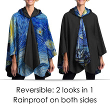 Load image into Gallery viewer, Reversible Rain Poncho - Van Gogh Irises