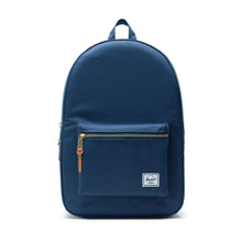 Load image into Gallery viewer, Front view of navy blue backpack.