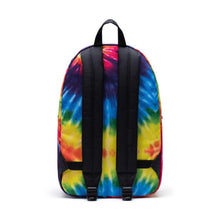 Load image into Gallery viewer, Back panel view of the Rainbow Tie Dye backpack.