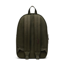 Load image into Gallery viewer, Back panel view of the ivy green chicory coffee backpack.