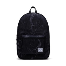 Load image into Gallery viewer, Front panel view of the black marble backpack.