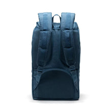 Load image into Gallery viewer, Back panel view of the Copen Blue Crosshatch backpack.