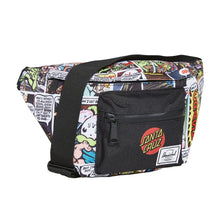 Load image into Gallery viewer, Angled view of the Pork Chop Waist pack with the adjustable hip strap laid across the top.