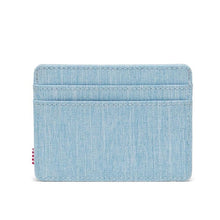 Load image into Gallery viewer, Back view of the Light Denim Charlie Card Case.