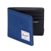 Load image into Gallery viewer, Front view of the Eclipse Crosshatch wallet, partially opened.