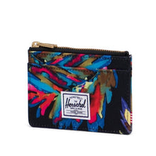 Load image into Gallery viewer, Angled front view of the Painted Palm Oscar Wallet.