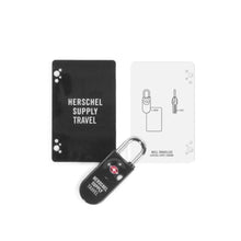 Load image into Gallery viewer, The black lock arranged with two key cards on a white background.