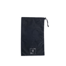 Load image into Gallery viewer, Back view of the black shoe bag.