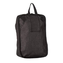Load image into Gallery viewer, Angled back view of the black crosshatch crossbody bag.