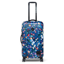 Load image into Gallery viewer, Front panel view of the Royal Hoffman suitcase. The telescopic handle is extended up.