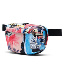 Load image into Gallery viewer, Angled front view of the Basquiat Skull hip pack.