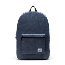 Load image into Gallery viewer, Front view of the Raven Crosshatch packable Daypack.