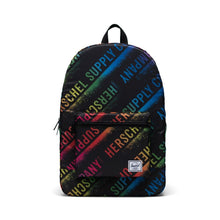 Load image into Gallery viewer, Front view of the Stencil Roll Call packable daypack.