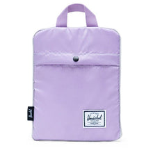 Load image into Gallery viewer, The lavendula packable duffle bag, folded into its pocket.