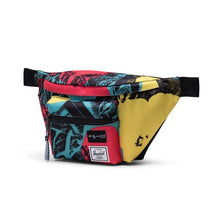 Load image into Gallery viewer, Angled front view of the Andy Warhol Flowers hip pack.