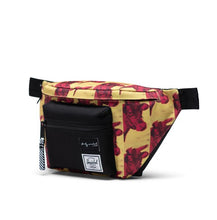 Load image into Gallery viewer, Angled view of the hip pack with Andy Warhol cows print.