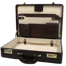 Load image into Gallery viewer, Leather 4-5" Expandable Burgundy Attaché