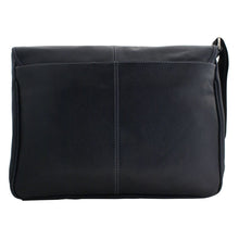 Load image into Gallery viewer, Classico Black Tumbled Leather Messenger Brief