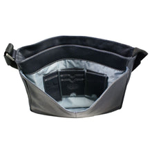 Load image into Gallery viewer, Classico Black Tumbled Leather Messenger Brief