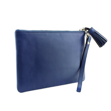 Load image into Gallery viewer, Napa Leather Cosmetic Zippered Pouch
