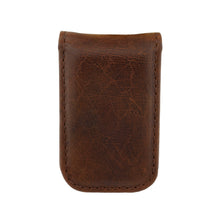 Load image into Gallery viewer, Cheyenne Hand-Stained Water Buffalo Leather Magnetic Money Clip