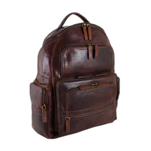 Load image into Gallery viewer, Cheyenne Hand-Stained Water Buffalo Deluxe Laptop Backpack