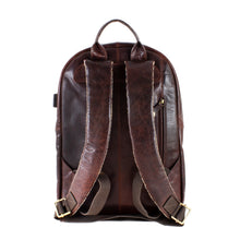 Load image into Gallery viewer, Cheyenne Hand-Stained Water Buffalo 2- Section Backpack w/USB Connectivity