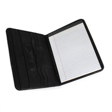 Load image into Gallery viewer, Dorado Leather Letter Pad - Black
Image of Letter Pad Interior Organizer inclusive of card slots, pen slot and loose file slots.
DIMENSIONS:   12.5 X 10"