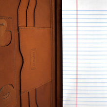 Load image into Gallery viewer, Dorado Leather Letter Pad - Tan
Closeup View of Dorado Logo
DIMENSIONS:   12.5 X 10"