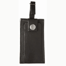 Load image into Gallery viewer, Dorado Leather Luggage Tag - Black
Front Image shown in Black with snap closure ID.