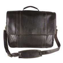 Load image into Gallery viewer, DayTrekr Flap Leather Laptop Brief
