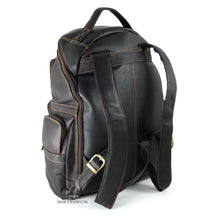 Load image into Gallery viewer, DayTrekr Leather Laptop Organizer Backpack