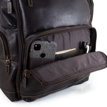 Load image into Gallery viewer, DayTrekr Collection Leather Deluxe Backpack