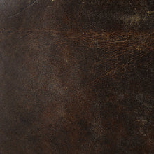 Load image into Gallery viewer, Close up to the brown distressed leather swatch