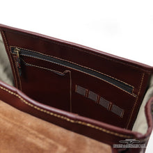 Load image into Gallery viewer, Chester Square Leather Flap Backpack