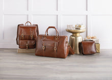 Load image into Gallery viewer, Chester Square Leather Flap Backpack