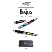 Load image into Gallery viewer, ACME Beatles 1963 Limited Edition Rollerball. Two different images of the pen, and a top view of the presentation case.