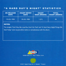 Load image into Gallery viewer, ACME Beatles "A Hard Day's Night" Statistics