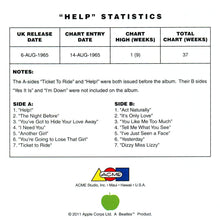 Load image into Gallery viewer, The Beatles "Help" Statistics