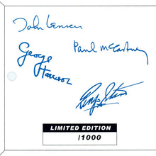 Load image into Gallery viewer, ACME Beatles Printed signatures featured inside the presentation box.