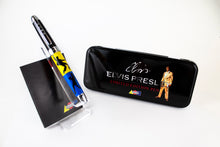Load image into Gallery viewer, Arrangement of the pen case with the rollerball and the included pamphlet. Set on a white background.