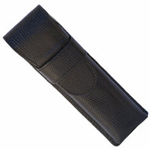 Load image into Gallery viewer, Front view of the black lizard pen case.