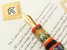 Load image into Gallery viewer, Close up to the Fountain pen nib. Placed on top of an included document.