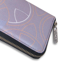 Load image into Gallery viewer, Close up to the side of the wallet. Set on a white background.