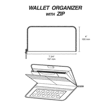 Load image into Gallery viewer, Acme Wallet Organizer with Zip Graphic.