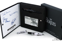 Load image into Gallery viewer, View of the Revolver pen and card case set with the outer box and presentation box. Set on a white background.