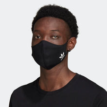 Load image into Gallery viewer, Adidas Face Mask Pack of 3 Model using the mask. The Adidas logo is featured on the bottom left.